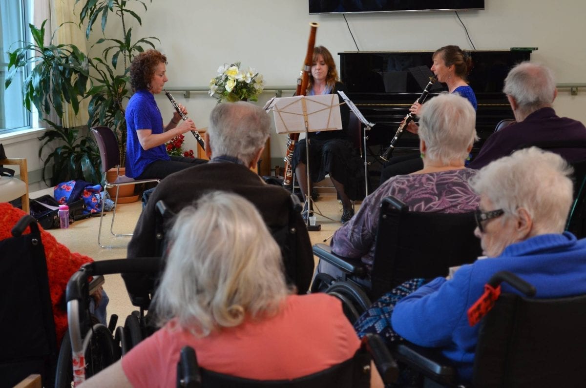 Senior care, senior residents, music therapy for seniors, social interactions,