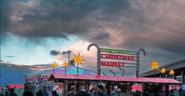 the vancouver christmas market, one of the city's perfect winter activities for seniors